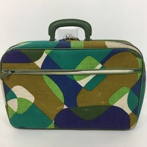 Vintage hippie weekender mini travel suitcase!